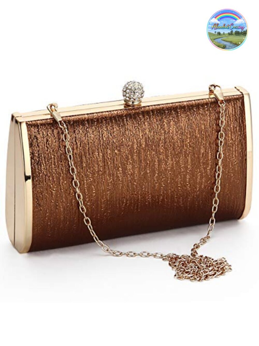 PU Leather Evening Clutch Metal Frame Handbag Wedding Prom Party Purse